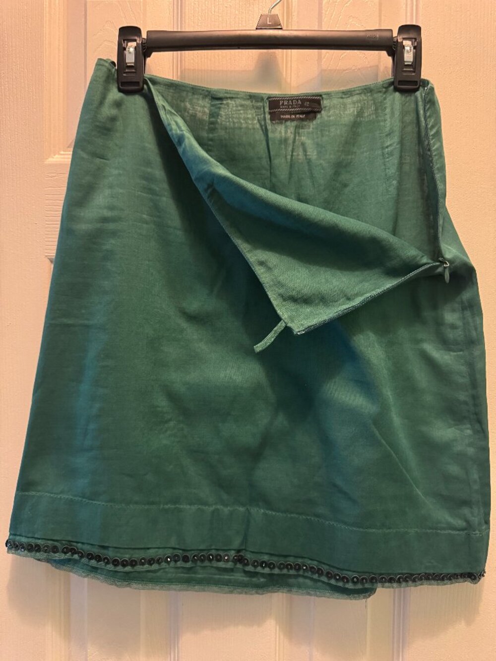 Prada Skirt 100% Cotton, Size EU42, Made in Italy